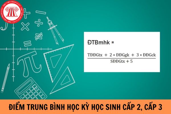 Cách tính điểm trung bình học kỳ cấp 2, cấp 3 đơn giản ...